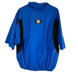 Dryjoys Foot Joy Mens Lg. Blue Jacket  1/2 Zip Pullover Golf Jacket Windbreaker